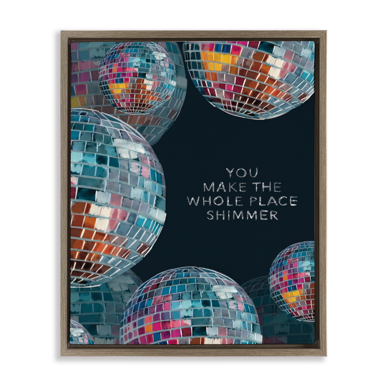 Stupell Industries You Make it Shimmer Framed Floater Canvas Wall Art Design by Amelia Noyes